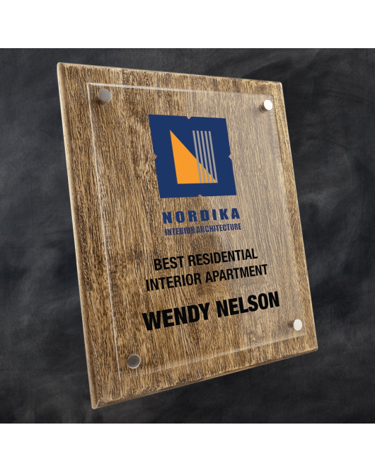 Barnwood Plaque with Floating Acrylic Plate