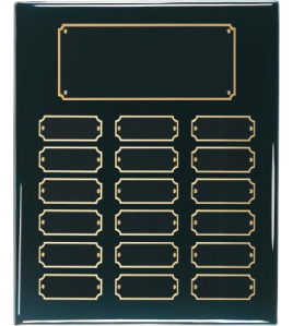 Piano Finish Perpetual Plaque - 18 Plate
