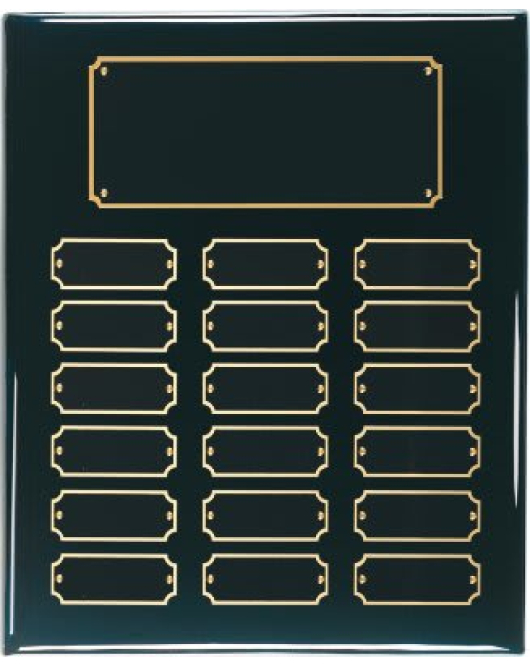 Piano Finish Perpetual Plaque - 18 Plate