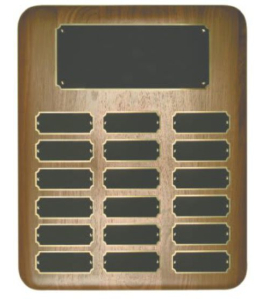 Elliptical Edge Walnut Perpetual - 18 Plates