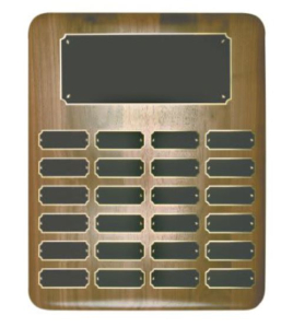 Elliptical Edge Walnut Perpetual - 24 Plates