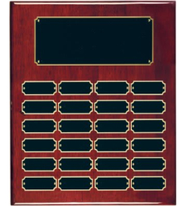 Piano Finish Perpetual Plaque - 24 Plate