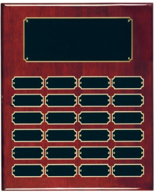 Piano Finish Perpetual Plaque - 24 Plate