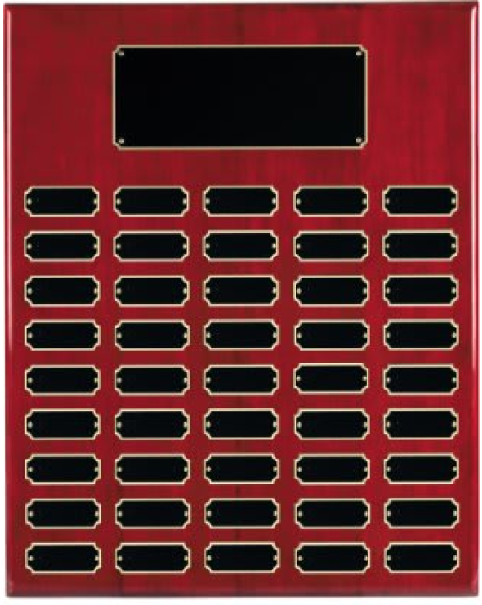 Large Piano Finish Perpetual Rosewood Plaque