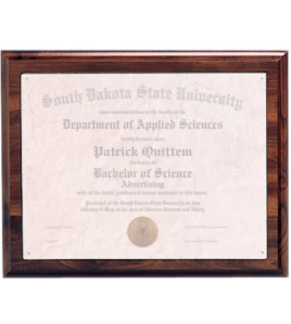 Cherry Finish Window Plaque