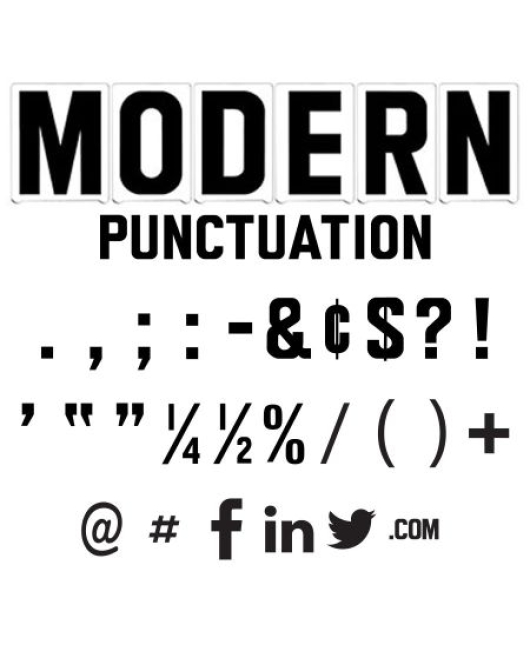 Marquee Punctuation - Modern