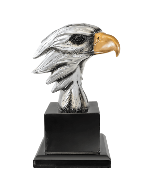 Eagle Head on Base, Silver
