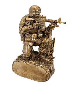 Soldier Kneeling in Grass