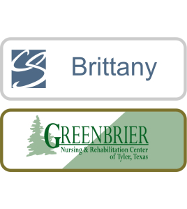 Aluminum Framed Nametag, Small