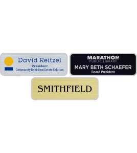Aluminum Framed Nametag, Small