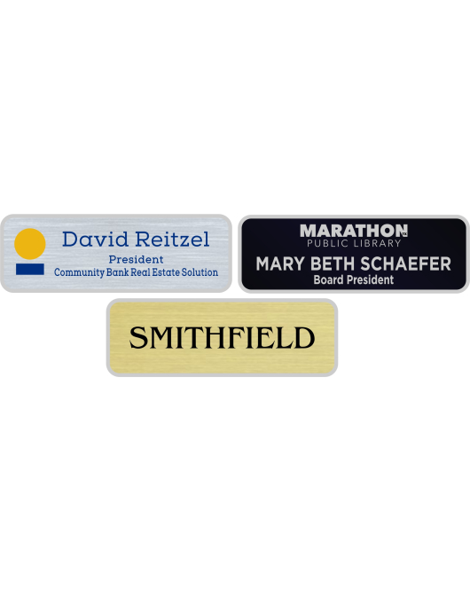 Aluminum Framed Nametag, Small
