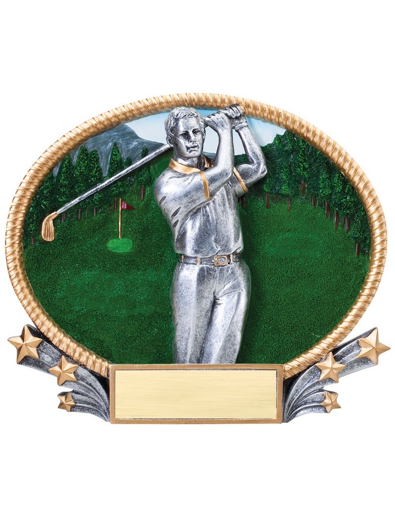 Golf Swing Oval Resin
