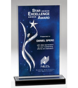 Orion Acrylic Plaque on Black Marble Base