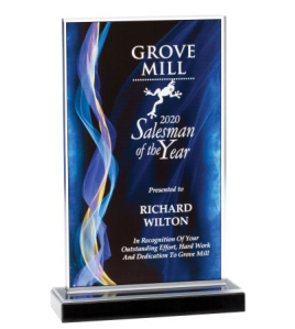 Helix Acrylic Plaque on Black Marble Base