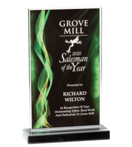 Helix Acrylic Plaque on Black Marble Base