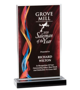 Helix Acrylic Plaque on Black Marble Base