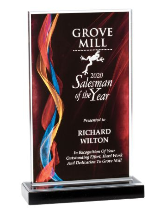 Helix Acrylic Plaque on Black Marble Base