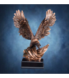 Bronze Eagle on Flag, Black Base