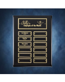 Piano Finish Ebony Perpetual Plaque with Florentine Border