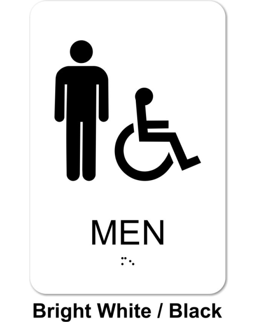 Restroom Signage, Handicap, ADA Compliant