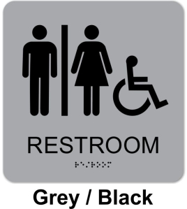 Restroom Signage, Handicap, ADA Compliant