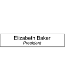 Nameplate, 2-Line