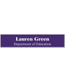 Nameplate, 2-Line