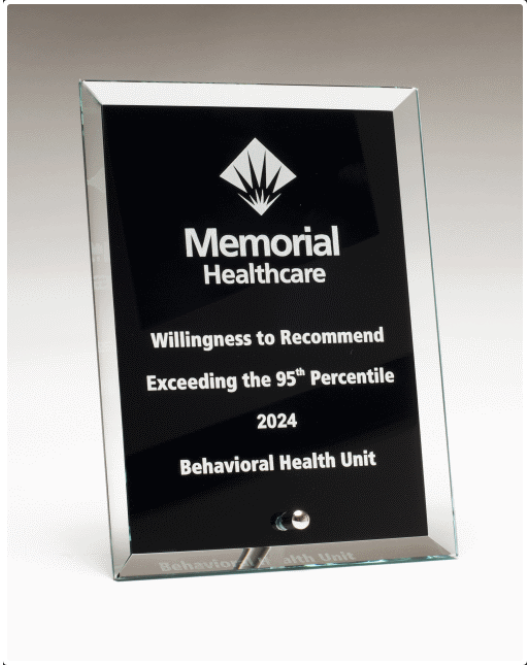 Black Glass Plaque Clear Edge