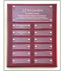 Piano Finish Floating Acrylic Perpetual Plaque