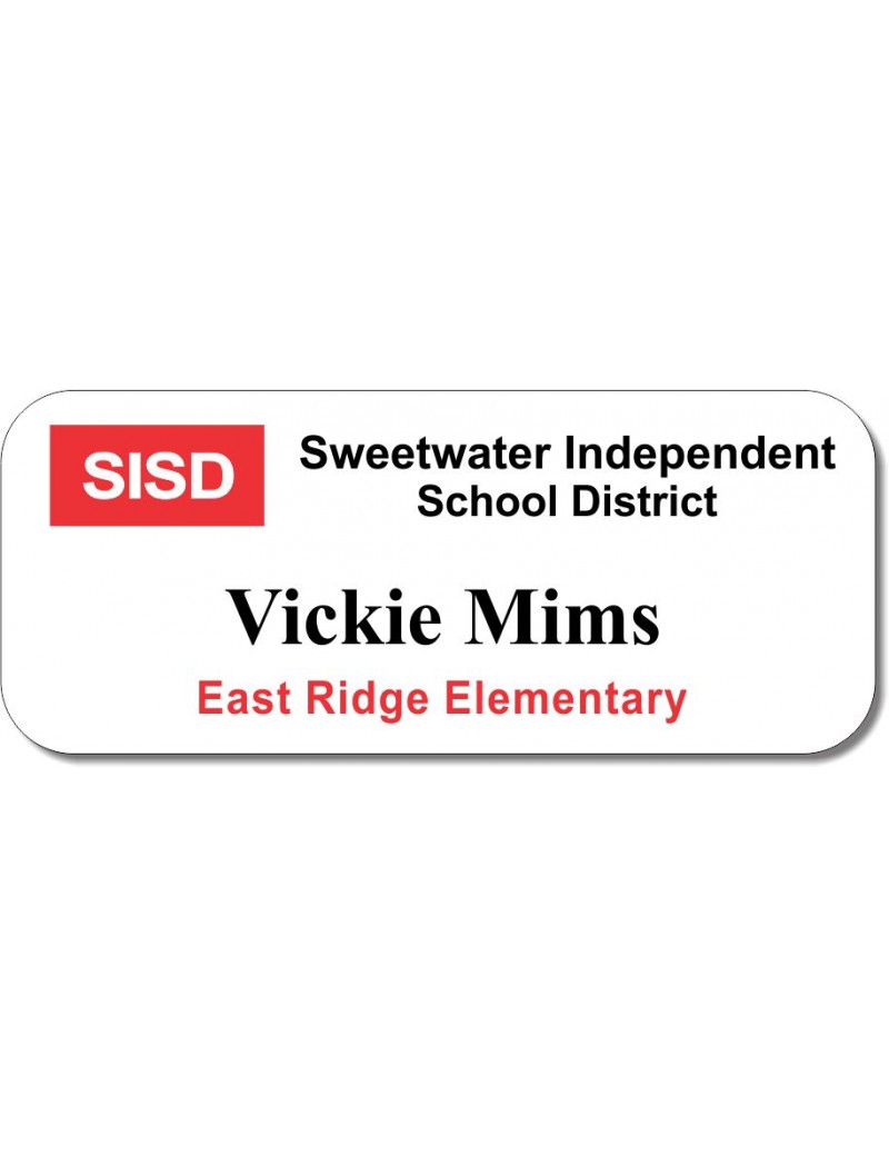 Sweetwater ISD - East Ridge Elementary Nametag