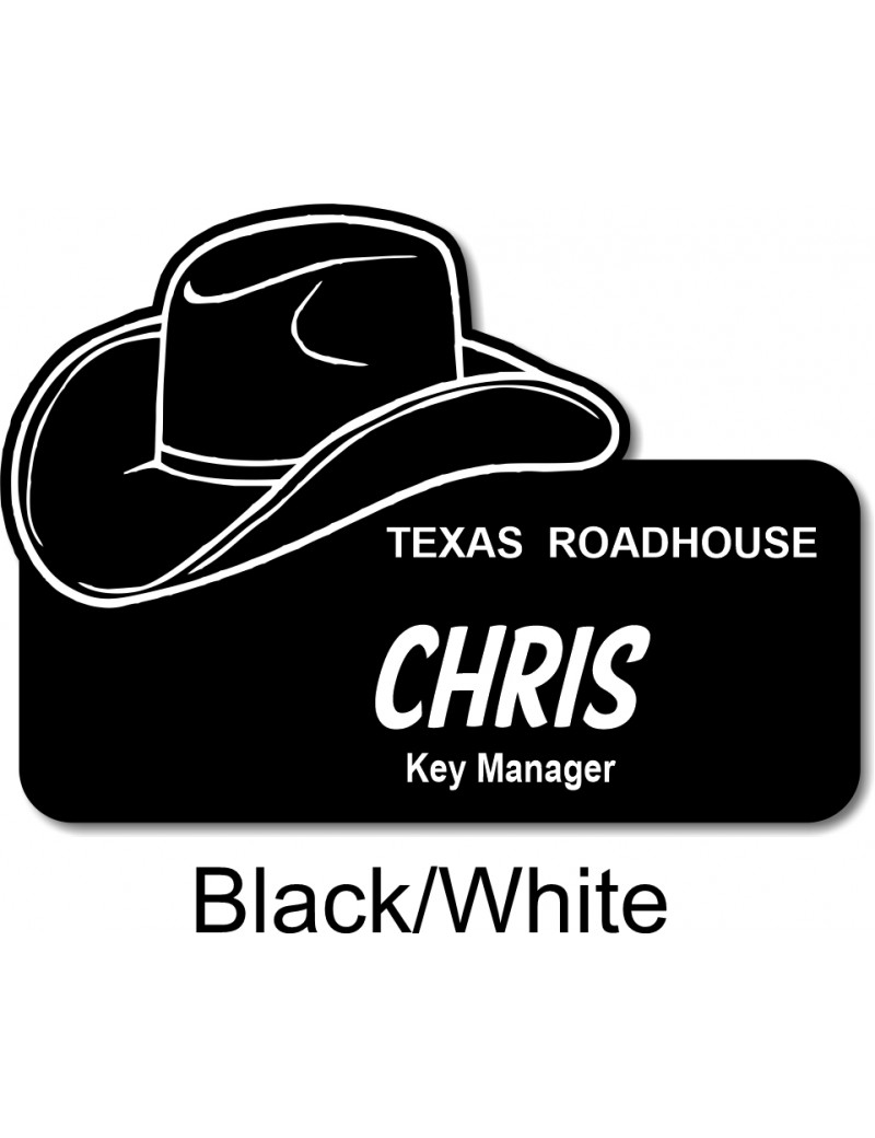 Rectangle w/Hat Shaped Nametag