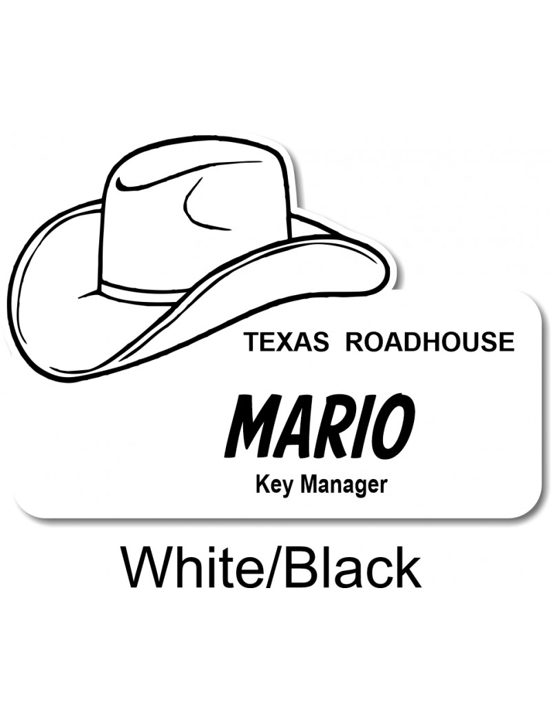 Rectangle w/Hat Shaped Nametag
