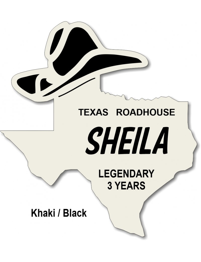 Texas Roadhouse Texas Shaped Nametag