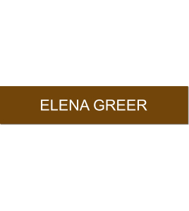 Arts Fort Worth Brown Lasered Nameplate, 1-Line