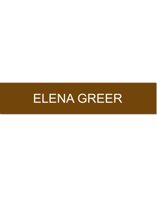 Arts Fort Worth Brown Lasered Nameplate, 1-Line