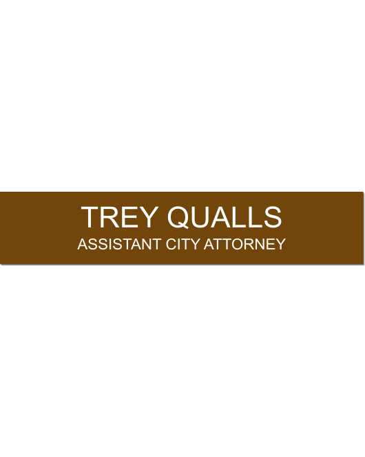 Arts Fort Worth Brown Lasered Nameplate, 2-Line