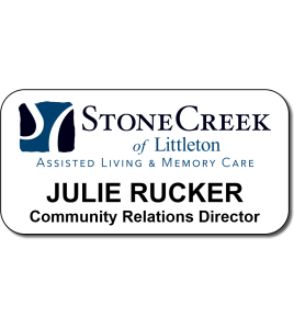 Stone Creek Littleton Nametags with Title