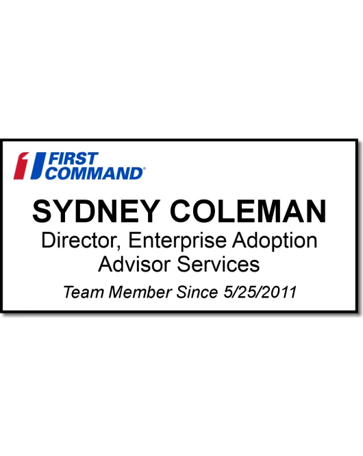 First Command Nametag - Large