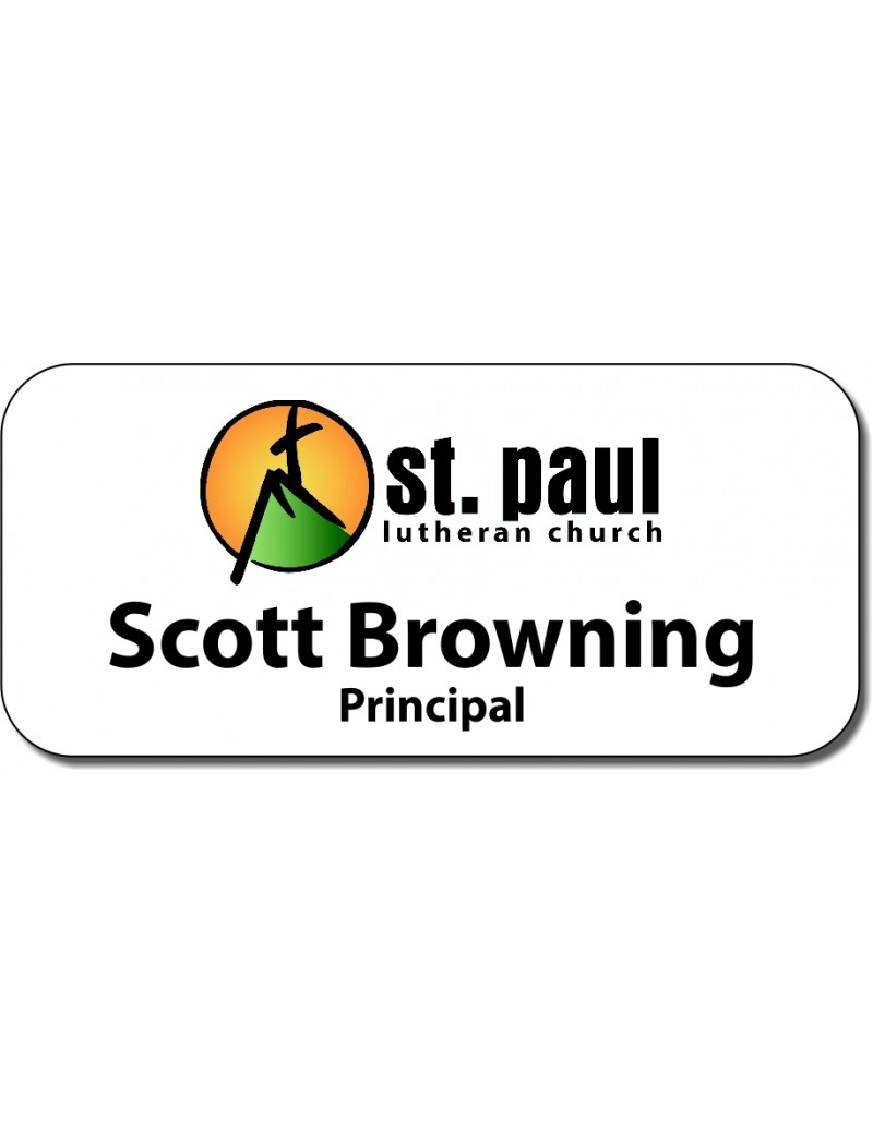 St. Paul Lutheran Church Nametag with Title