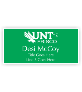 UNT Green Name Tag, 3 Line FRISCO