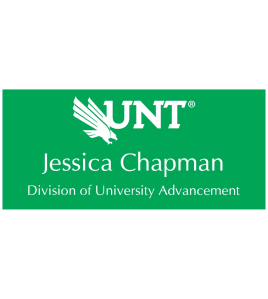 UNT Green Name Tag, 2 Line
