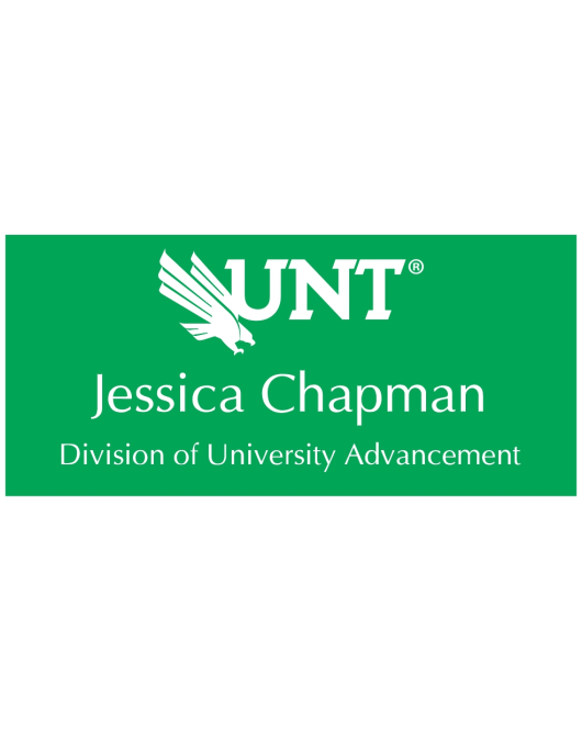 UNT Green Name Tag, 2 Line