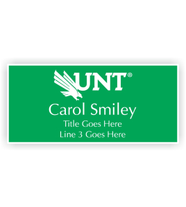 UNT Green Name Tag, 3 Line