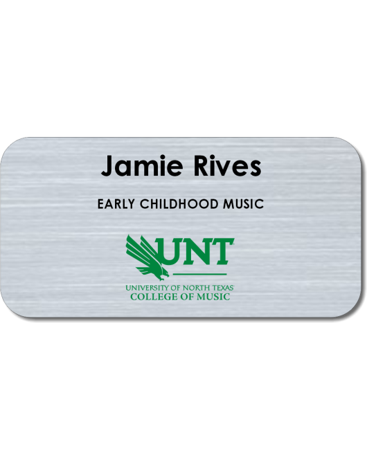 UNT University of Music Aluminum Nametags
