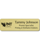 UNT Metallic Name Tag, 3 Line