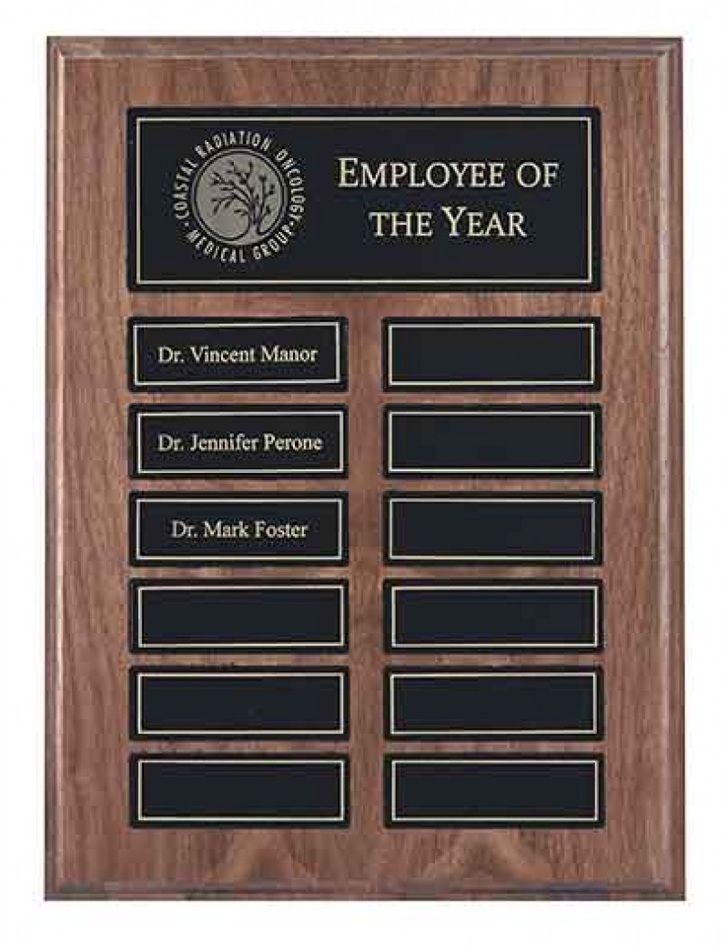 Walnut Pocket Perpetual Plaque with Magnetic Plates