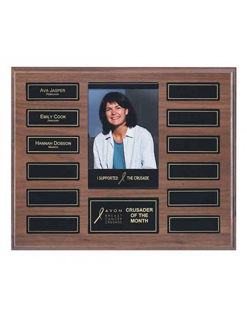 Walnut Pocket Perpetual Plaque with Photo