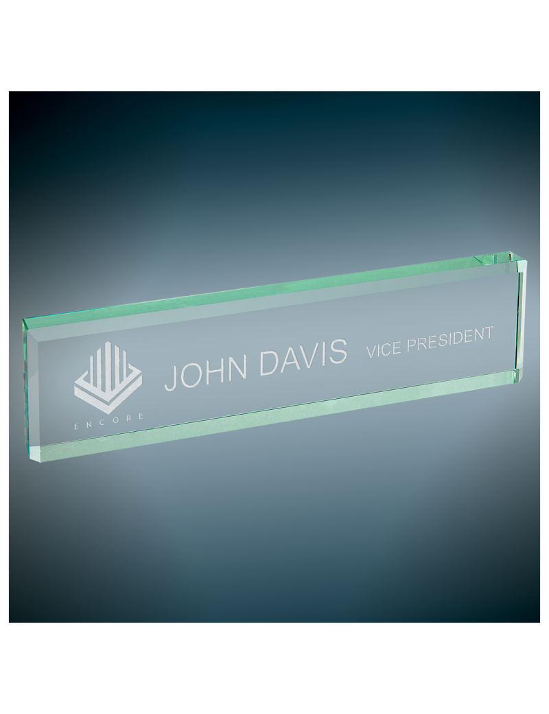 Jade Glass Desk Wedge