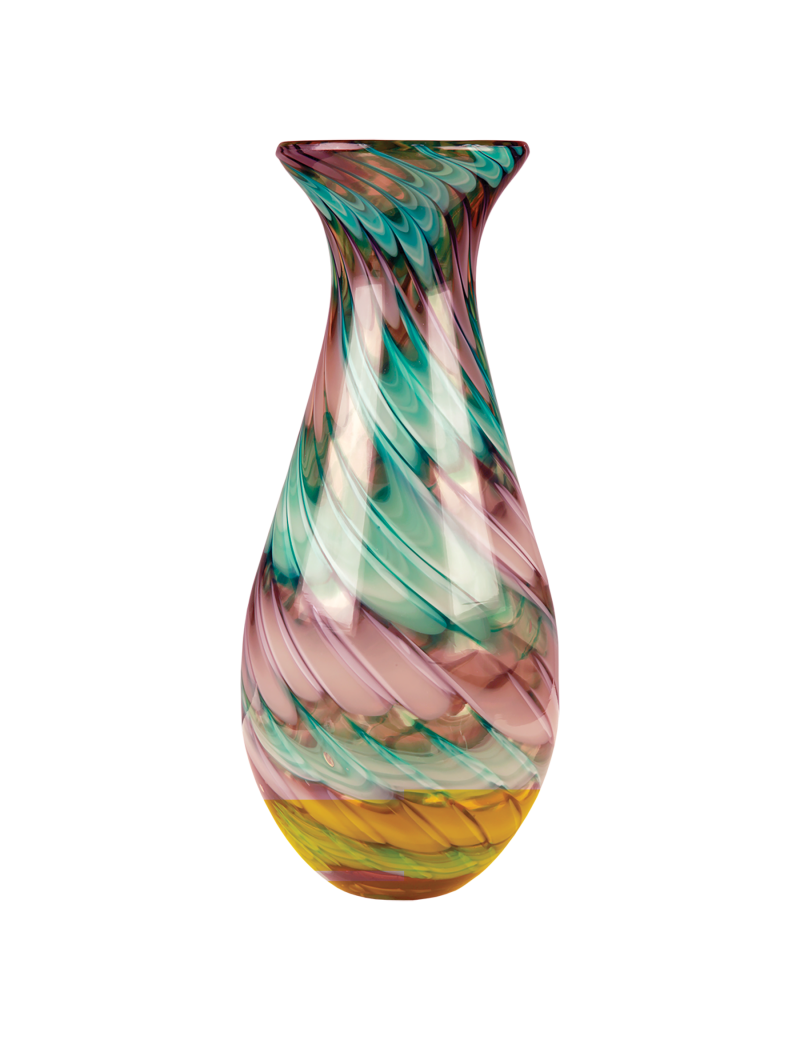 Glass Art Vase Swirl