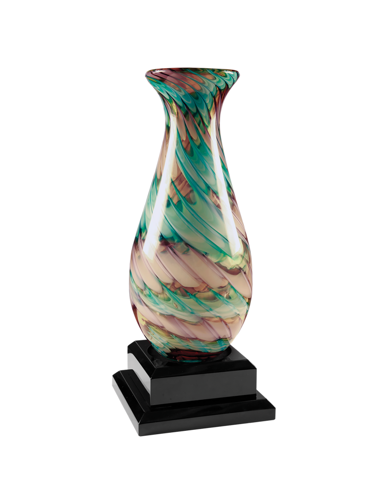 Glass Art Vase Swirl